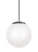 Generation Lighting - 602293S-04 - LED Pendant - Leo-Hanging Globe - Satin Aluminum