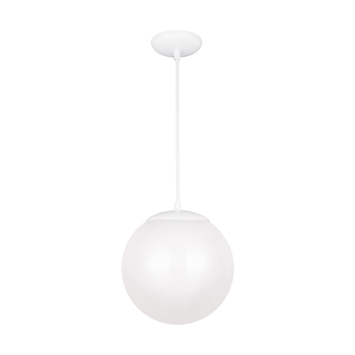 LED Pendant from the Leo-Hanging Globe collection in White finish