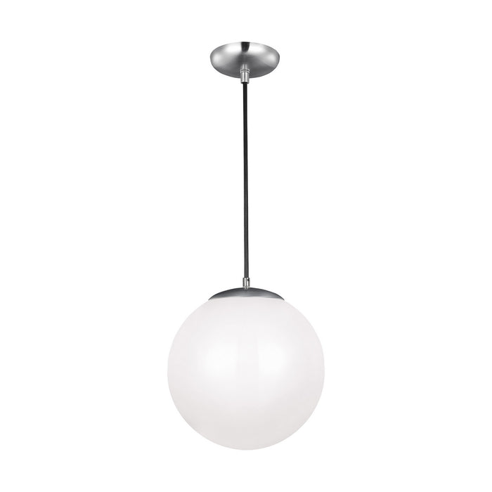 LED Pendant from the Leo-Hanging Globe collection in Satin Aluminum finish