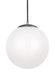 Generation Lighting - 602493S-04 - LED Pendant - Leo-Hanging Globe - Satin Aluminum