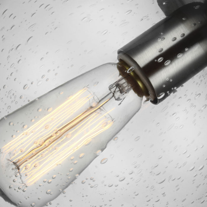 One Light Pendant from the Leo-Hanging Globe collection in Satin Aluminum finish