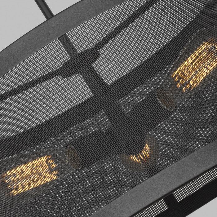 Three Light Pendant from the Gereon collection in Black finish