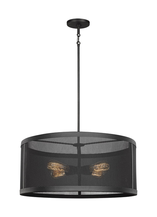 Generation Lighting - 6528504-12 - Four Light Pendant - Gereon - Black