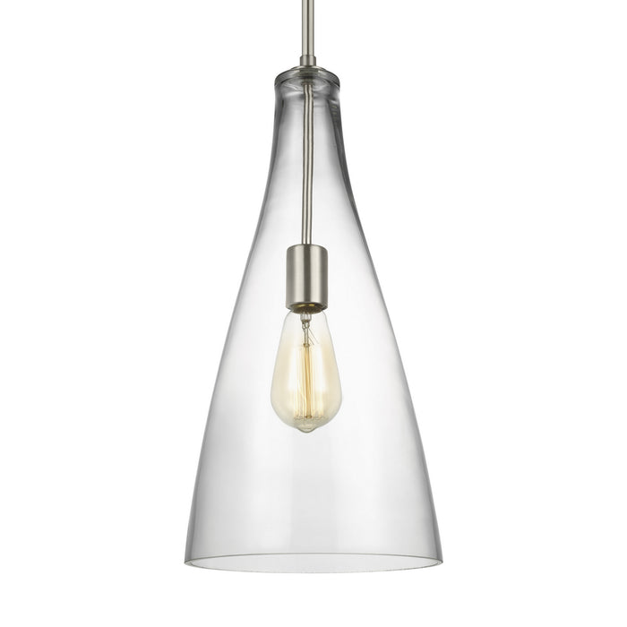 One Light Pendant from the Arilda collection in Brushed Nickel finish