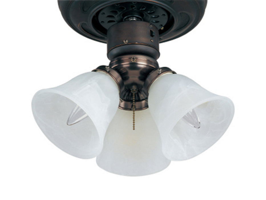 Three Light Ceiling Fan Light Kit from the Fan Light Kits collection in Oil Rubbed Bronze finish