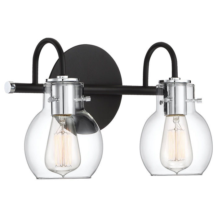 Two Light Bath Fixture from the Andrews collection in Earth Black finish