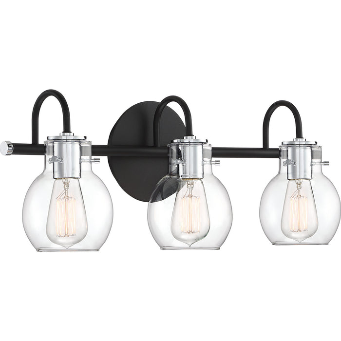 Three Light Bath Fixture from the Andrews collection in Earth Black finish