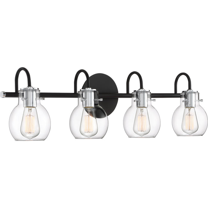 Four Light Bath Fixture from the Andrews collection in Earth Black finish