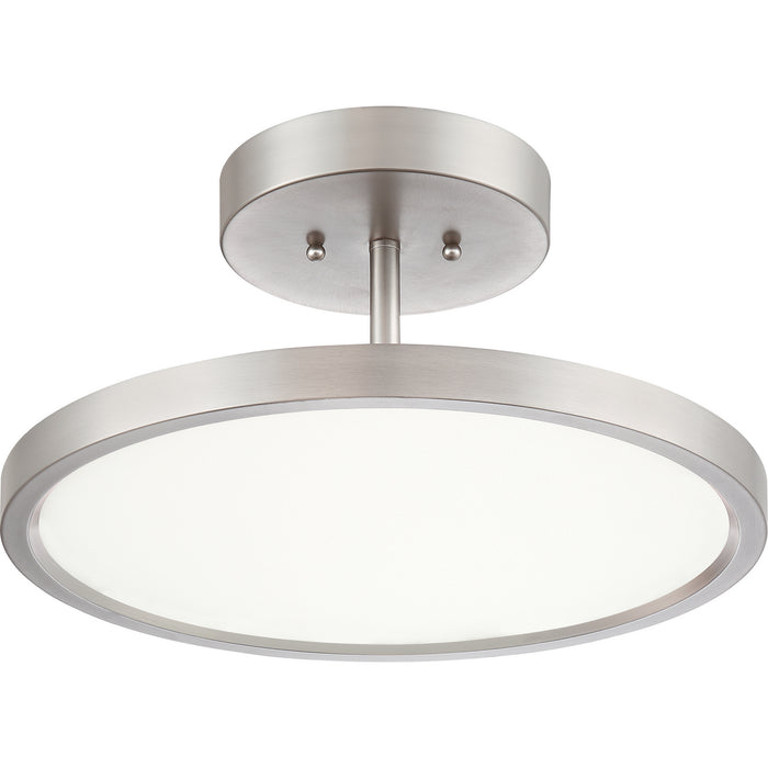 Semi Flush Mount from the Beltway collection in Brushed Nickel finish