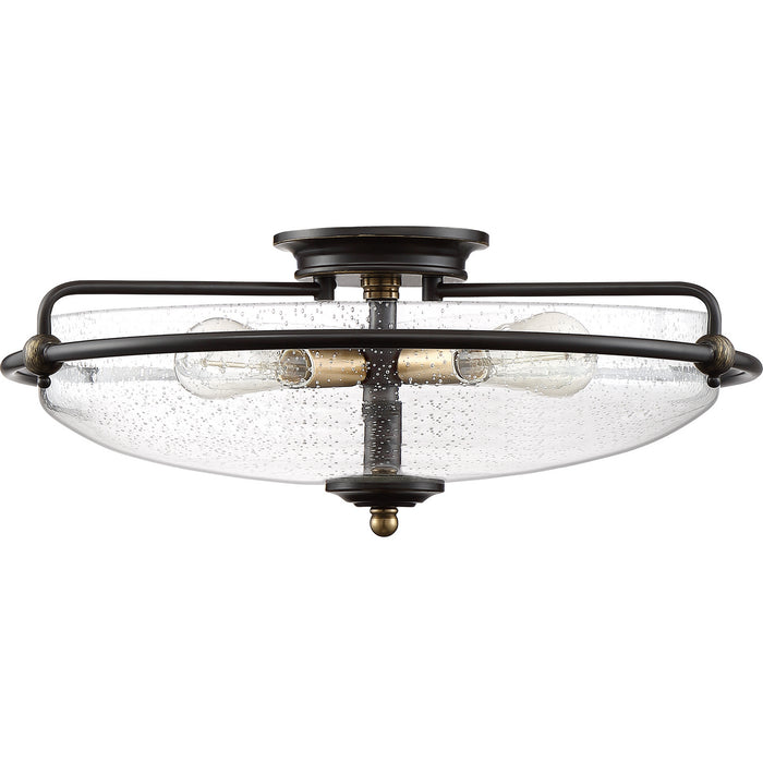 Four Light Flush Mount from the Griffin collection in Palladian Bronze finish