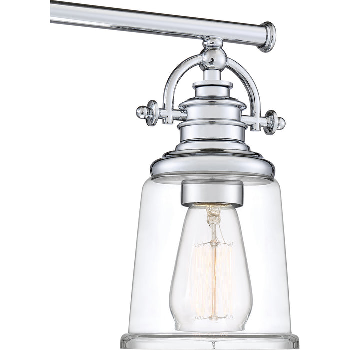 Three Light Bath Fixture from the Grant collection in Polished Chrome finish