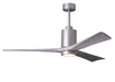 Matthews Fan Company - PA3-BN-BW-60 - 60``Ceiling Fan - Patricia - Brushed Nickel