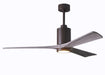 Matthews Fan Company - PA3-TB-BW-60 - 60``Ceiling Fan - Patricia - Textured Bronze