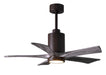 Matthews Fan Company - PA5-TB-BW-42 - 42``Ceiling Fan - Patricia - Textured Bronze