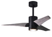 Matthews Fan Company - SJ-BK-BW-42 - 42``Ceiling Fan - Super Janet - Matte Black