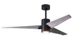 Matthews Fan Company - SJ-BK-BW-60 - 60``Ceiling Fan - Super Janet - Matte Black