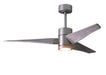Matthews Fan Company - SJ-BN-BW-52 - 52``Ceiling Fan - Super Janet - Brushed Nickel