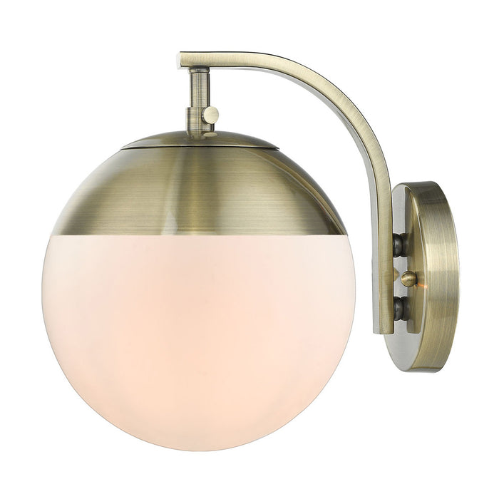 One Light Wall Sconce from the Dixon collection in Aged Brass finish