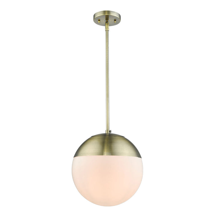 One Light Pendant from the Dixon collection in Aged Brass finish