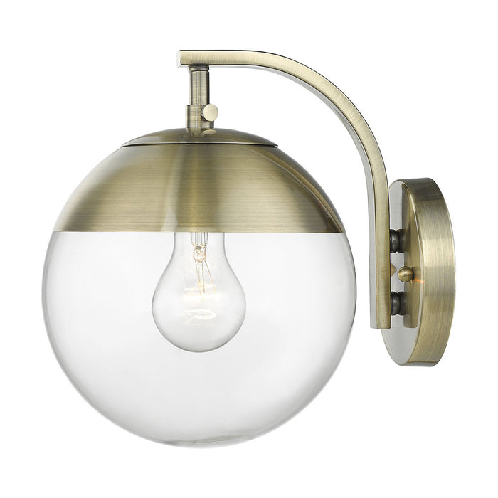 One Light Wall Sconce from the Dixon collection in Aged Brass finish