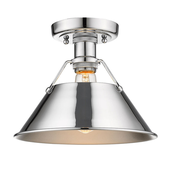 One Light Flush Mount from the Orwell collection in Chrome finish