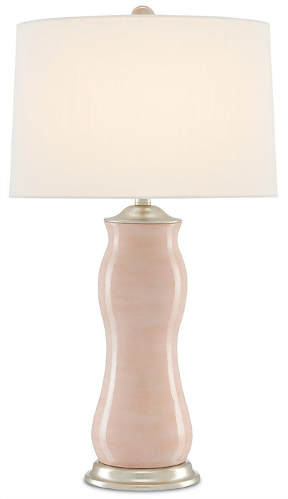 Currey and Company - 6000-0236 - One Light Table Lamp - Blush/Silver Leaf