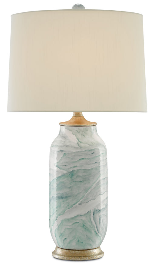 Currey and Company - 6000-0339 - One Light Table Lamp - Sea Foam/Harlow Silver Leaf