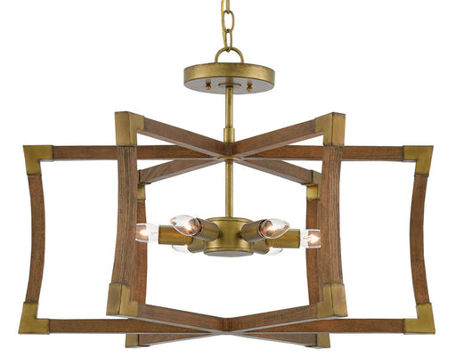 Currey and Company - 9000-0221 - Six Light Lantern - Bastian - Chestnut/Brass