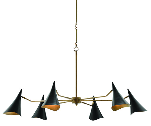 Currey and Company - 9000-0311 - Six Light Chandelier - Oil Rubbed Bronze/Antique Brass