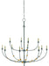 Currey and Company - 9000-0331 - 12 Light Chandelier - Hiroshi Gray/Contemporary Gold Leaf