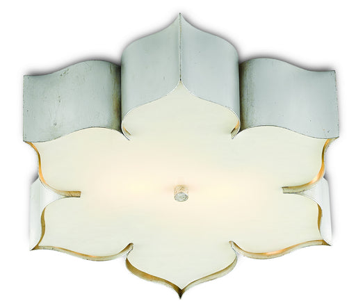 Currey and Company - 9999-0042 - Two Light Flush Mount - Contemporary Silver Leaf