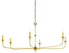 Currey and Company - 9000-0370 - Six Light Chandelier - Contemporary Gold Leaf