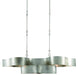 Currey and Company - 9000-0372 - Six Light Chandelier - Contemporary Silver Leaf