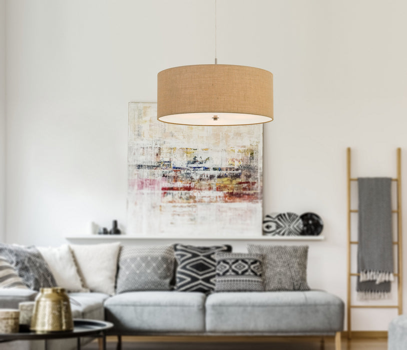 Three Light Pendant from the Addison collection in Burlap finish