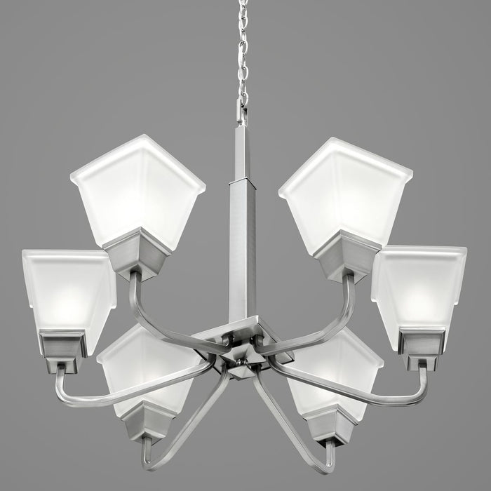 Six Light Chandelier from the Clifton Heights collection in Brushed Nickel finish