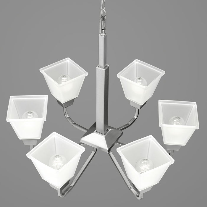 Six Light Chandelier from the Clifton Heights collection in Brushed Nickel finish