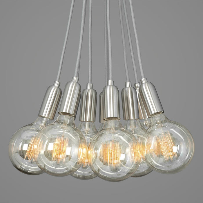 Nine Light Pendant from the Cirro collection in Brushed Nickel finish