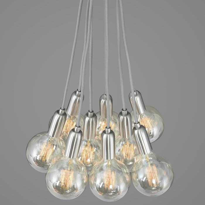 Nine Light Pendant from the Cirro collection in Brushed Nickel finish