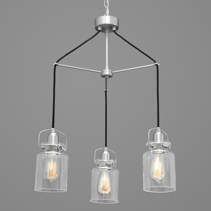 Nine Light Pendant from the Cirro collection in Brushed Nickel finish