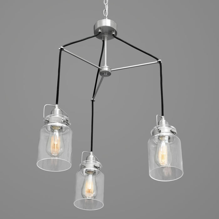 Nine Light Pendant from the Cirro collection in Brushed Nickel finish