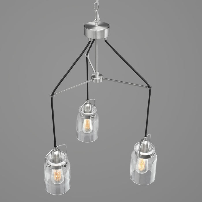Nine Light Pendant from the Cirro collection in Brushed Nickel finish