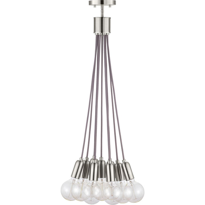 Progress Lighting - P500140-009 - Nine Light Pendant - Cirro - Brushed Nickel