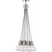 Progress Lighting - P500140-009 - Nine Light Pendant - Cirro - Brushed Nickel