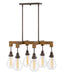 Hinkley - 3268IN - Six Light Linear Chandelier - Denton - Industrial Iron