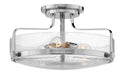 Hinkley - 3643CM-CS - Three Light Semi-Flush Mount - Harper - Chrome with Clear Seedy glass