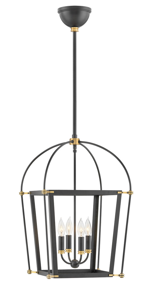 Hinkley - 4057BK - Four Light Pendant - Selby - Black