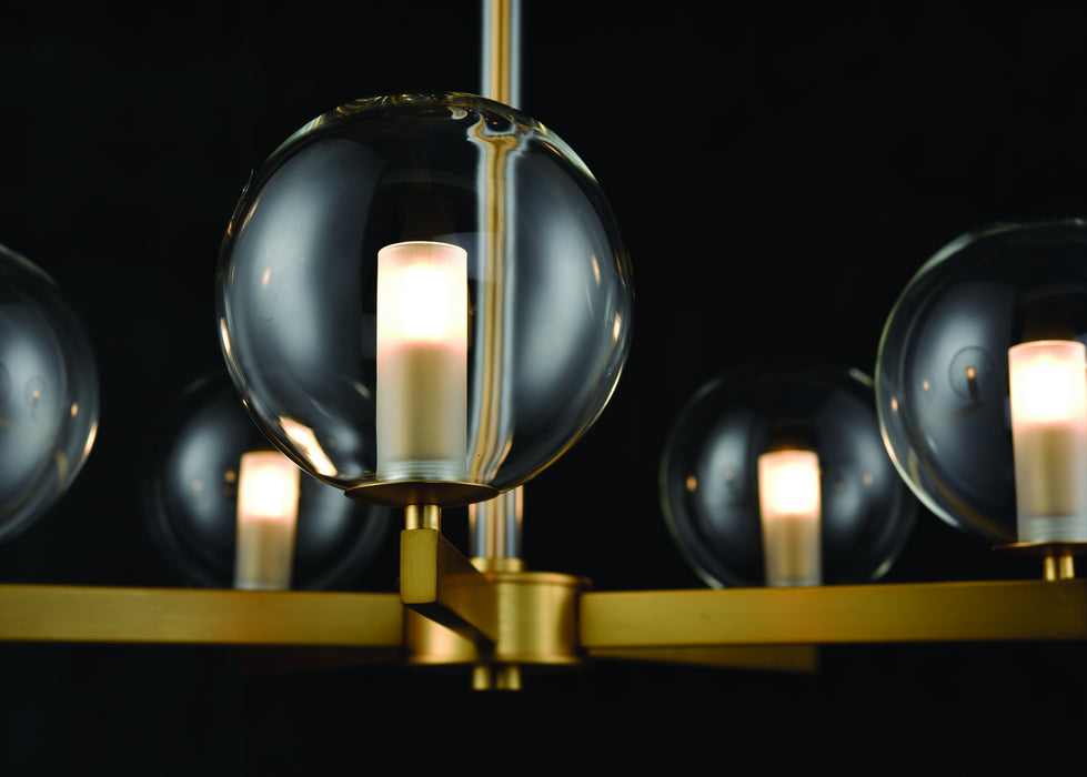 Five Light Chandelier from the Courcelette collection in Venetian Brass w/ Clear Glass finish