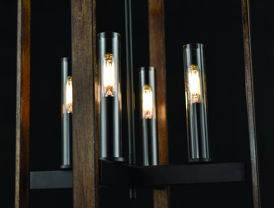 Four Light Foyer Pendant from the Blairmore collection in Ironwood On Metal/Graphite finish