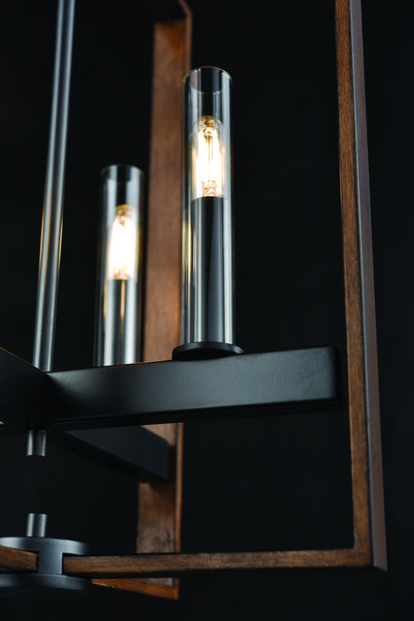 Four Light Foyer Pendant from the Blairmore collection in Ironwood On Metal/Graphite finish