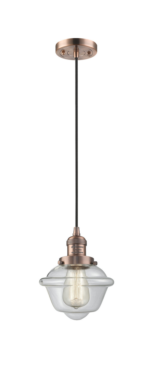 Innovations - 201C-AC-G532 - One Light Mini Pendant - Franklin Restoration - Antique Copper
